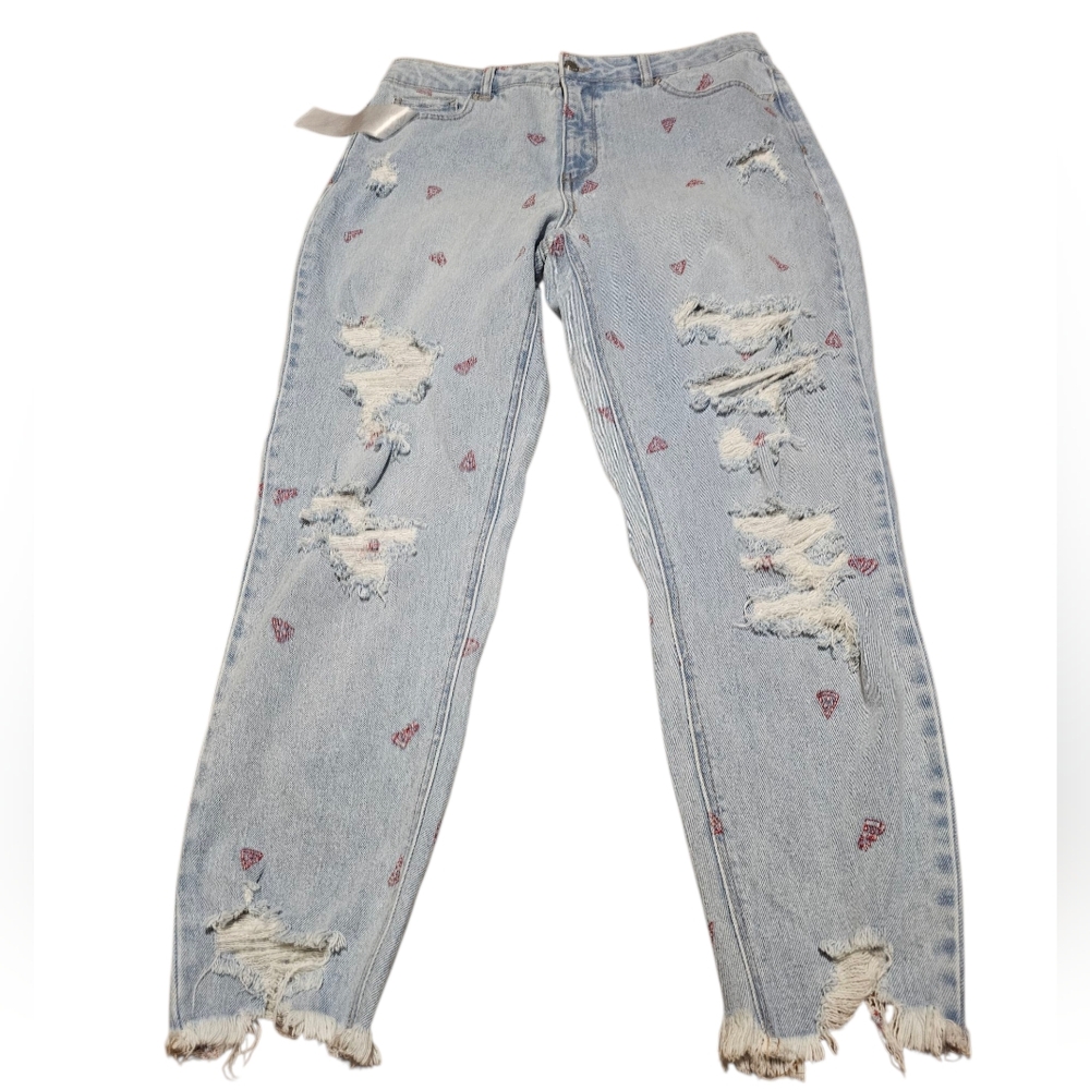 Tinseltown The Mom Jean Hi-Rise Cropped Jean NWT